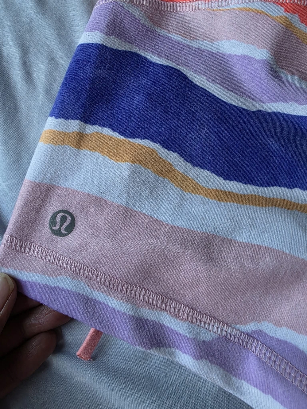 Lululemon Colorful Striped Workout Top - Pastel Waves